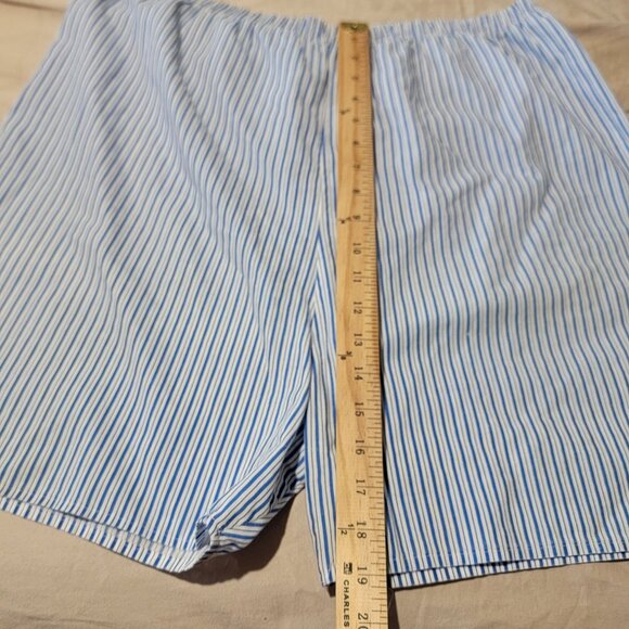 Vtg Lady Lindsay Pajama Set Women's Large Lounge Pinstriped Short Sleeve Shorts - Picture 6 of 9